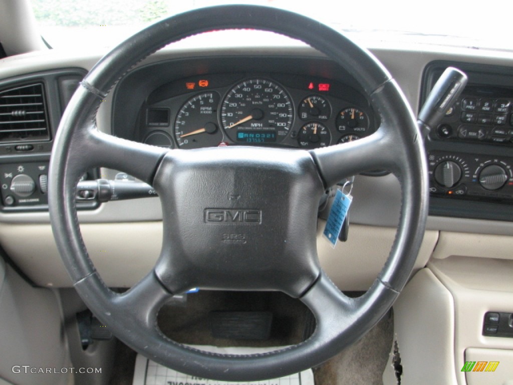 2002 GMC Yukon XL SLE Pewter/Shale Steering Wheel Photo #52913490