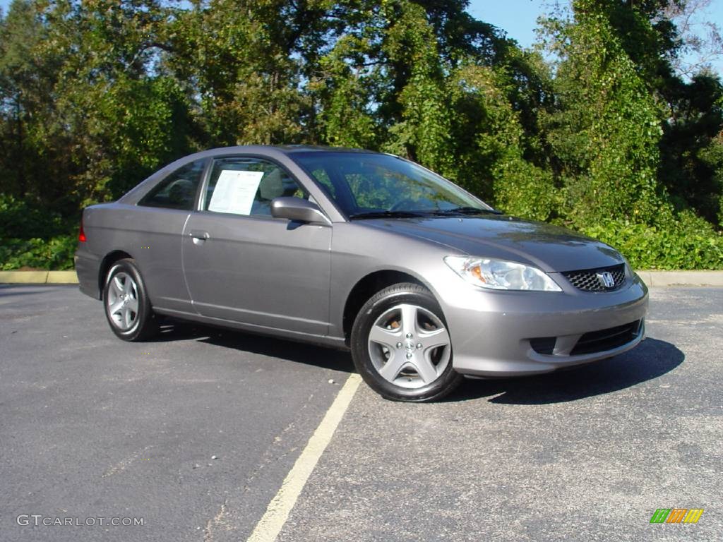 2004 Civic EX Coupe - Magnesium Metallic / Gray photo #1