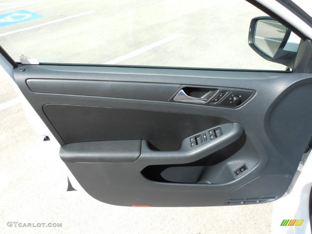2012 Volkswagen Jetta SE Sedan Titan Black Door Panel Photo #52913778
