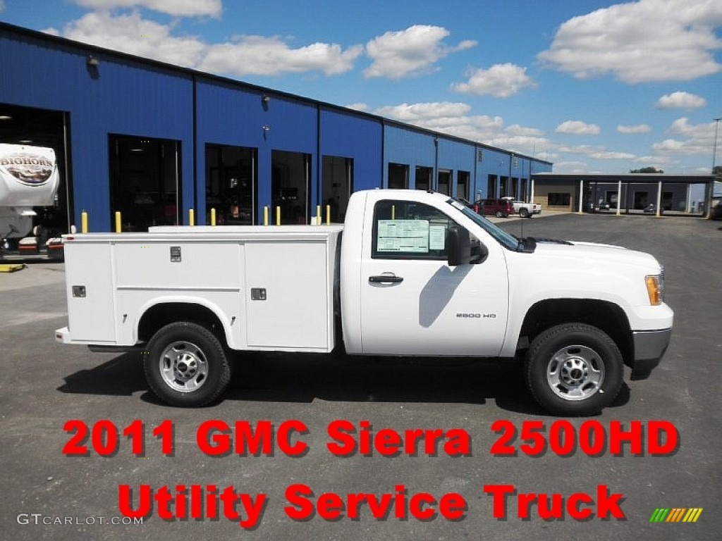 2011 Sierra 2500HD Work Truck Regular Cab Commercial - Summit White / Dark Titanium photo #1