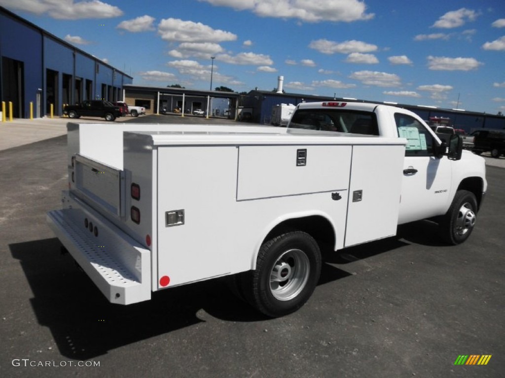Summit White 2011 GMC Sierra 3500HD Work Truck Regular Cab Utility Exterior Photo #52917324