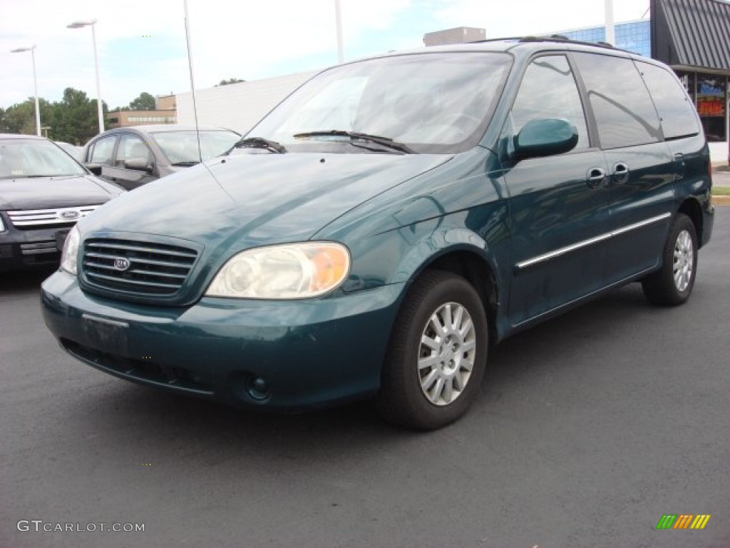 2002 Sedona LX - Dark Emerald Green / Gray photo #5