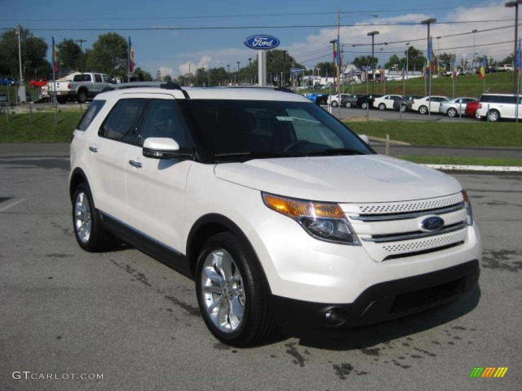 White Platinum Tri-Coat 2012 Ford Explorer Limited 4WD Exterior Photo #52921200