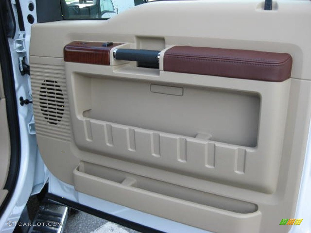 2012 F250 Super Duty King Ranch Crew Cab 4x4 - White Platinum Metallic Tri-Coat / Chaparral Leather photo #21