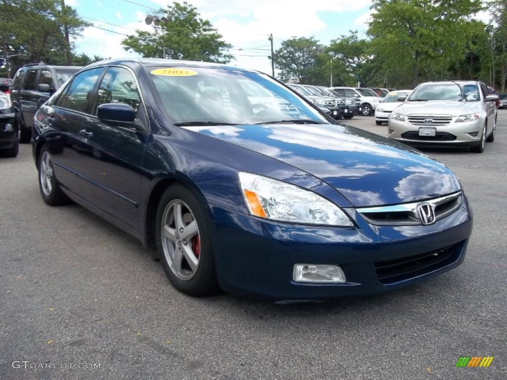 2003 Accord EX Sedan - Eternal Blue Pearl / Gray photo #7