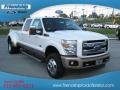 2012 White Platinum Metallic Tri-Coat Ford F350 Super Duty King Ranch Crew Cab 4x4 Dually  photo #4