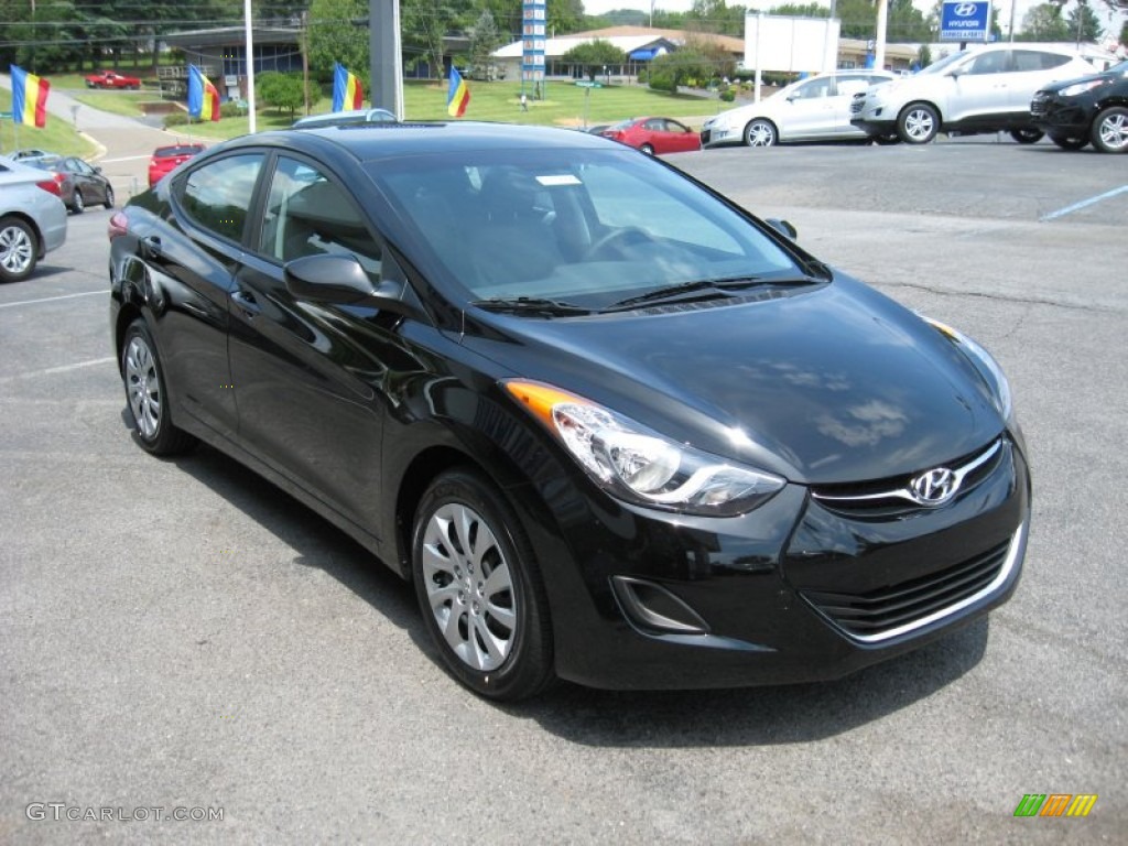 Black Noir Pearl 2012 Hyundai Elantra GLS Exterior Photo #52923933