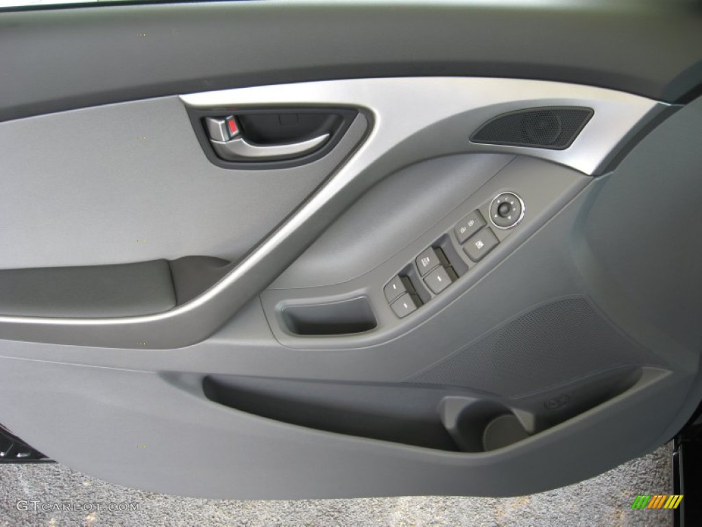 2012 Elantra GLS - Black Noir Pearl / Gray photo #15