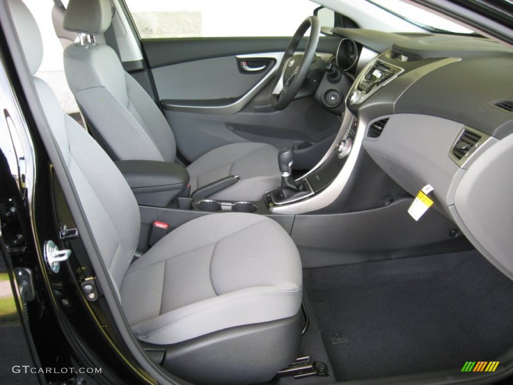 Gray Interior 2012 Hyundai Elantra GLS Photo #52924186