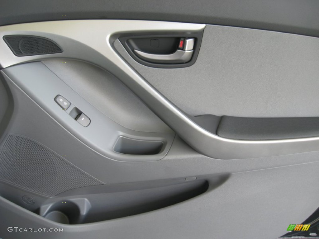 2012 Elantra GLS - Black Noir Pearl / Gray photo #21