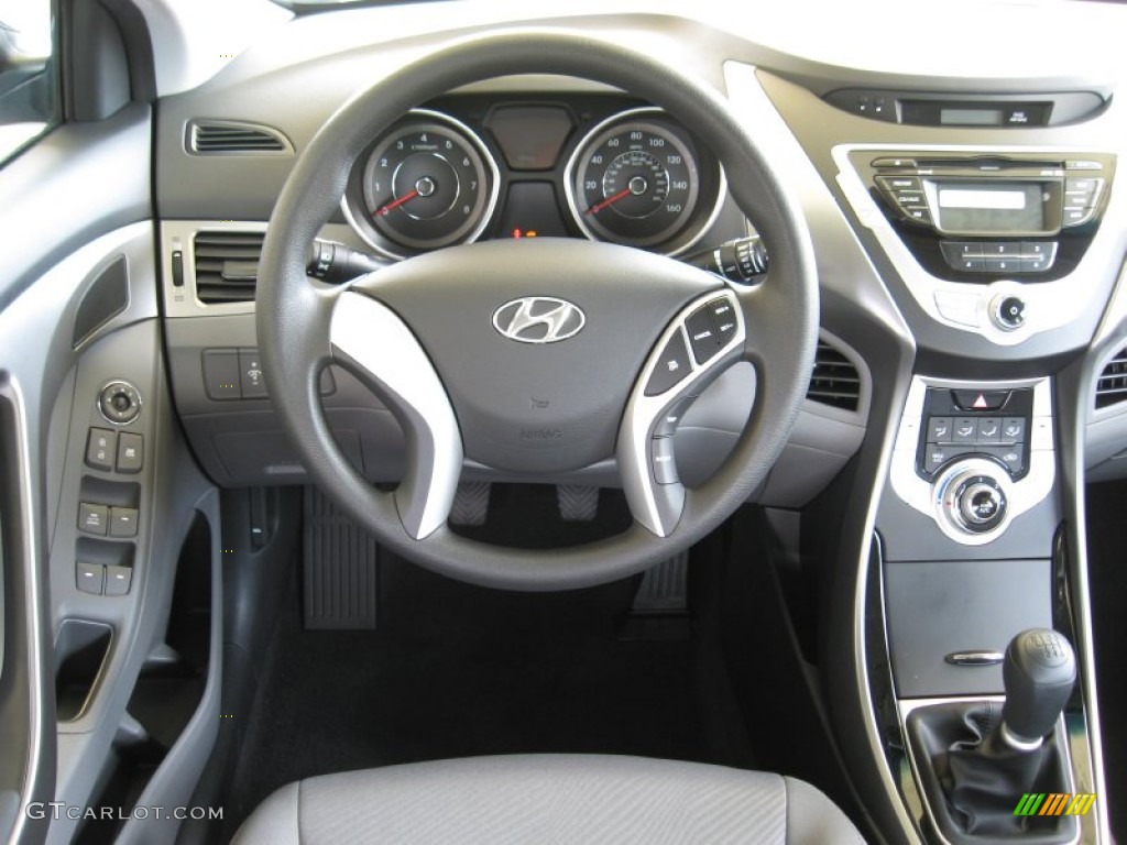2012 Hyundai Elantra GLS Gray Dashboard Photo #52924231