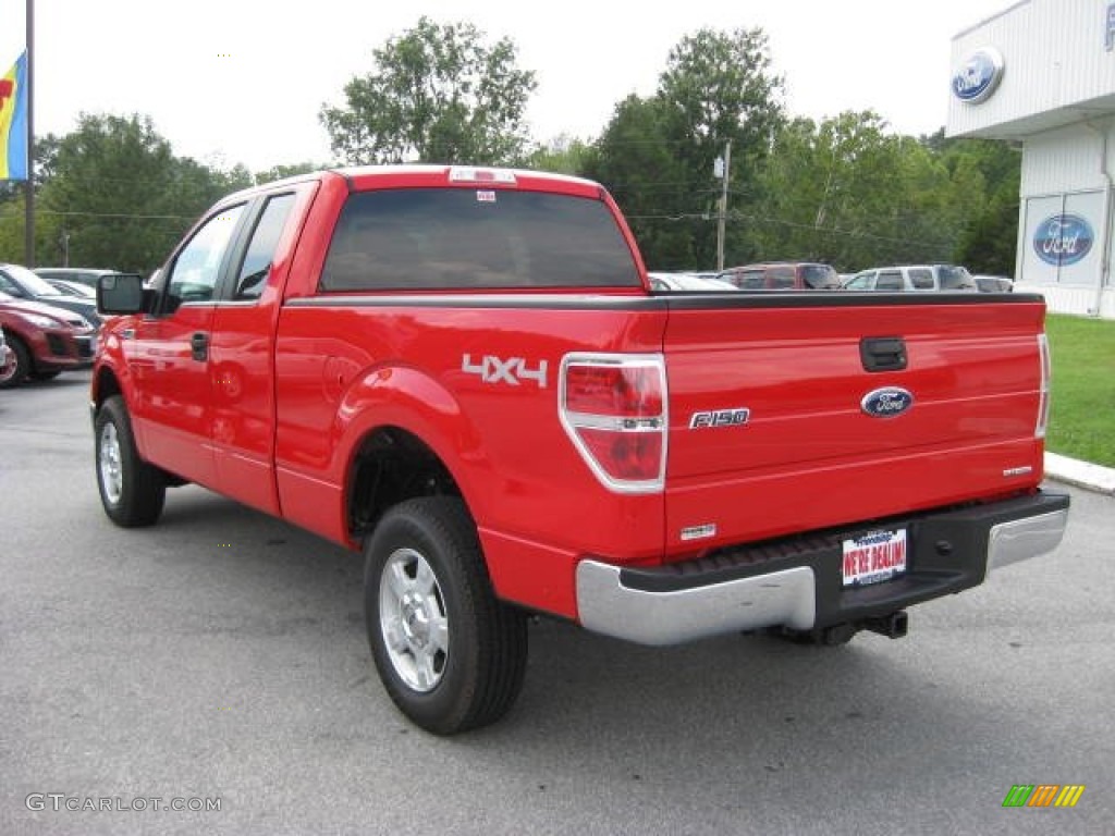 2011 F150 XLT SuperCab 4x4 - Race Red / Steel Gray photo #8