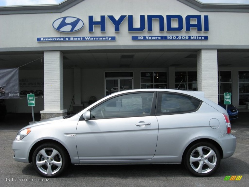 Platinum Silver 2011 Hyundai Accent SE 3 Door Exterior Photo #52924750
