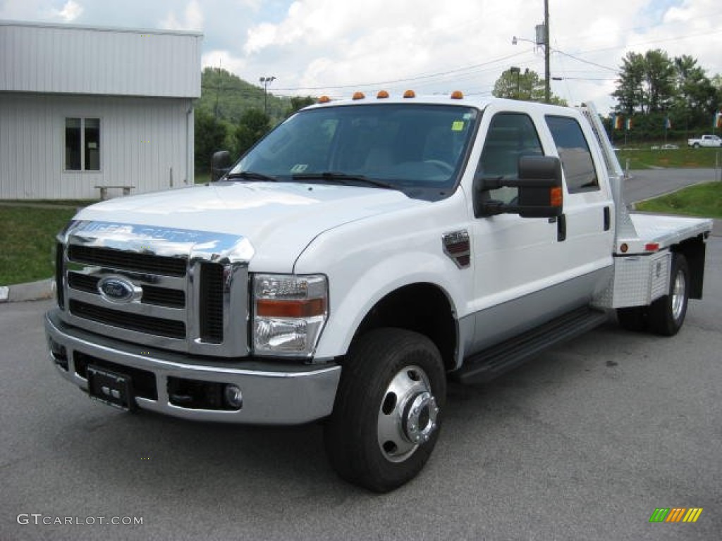 Oxford White 2008 Ford F350 Super Duty Lariat Crew Cab 4x4 Chassis Exterior Photo #52927487