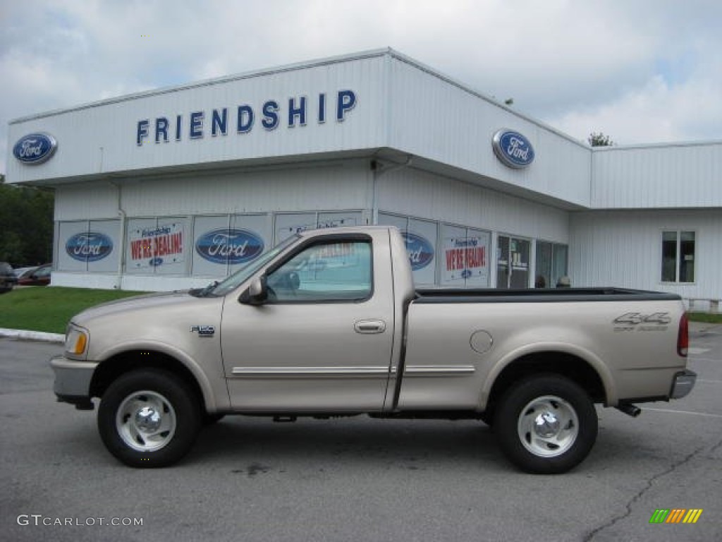 1998 F150 XLT Regular Cab 4x4 - Prairie Tan Metallic / Medium Prairie Tan photo #1