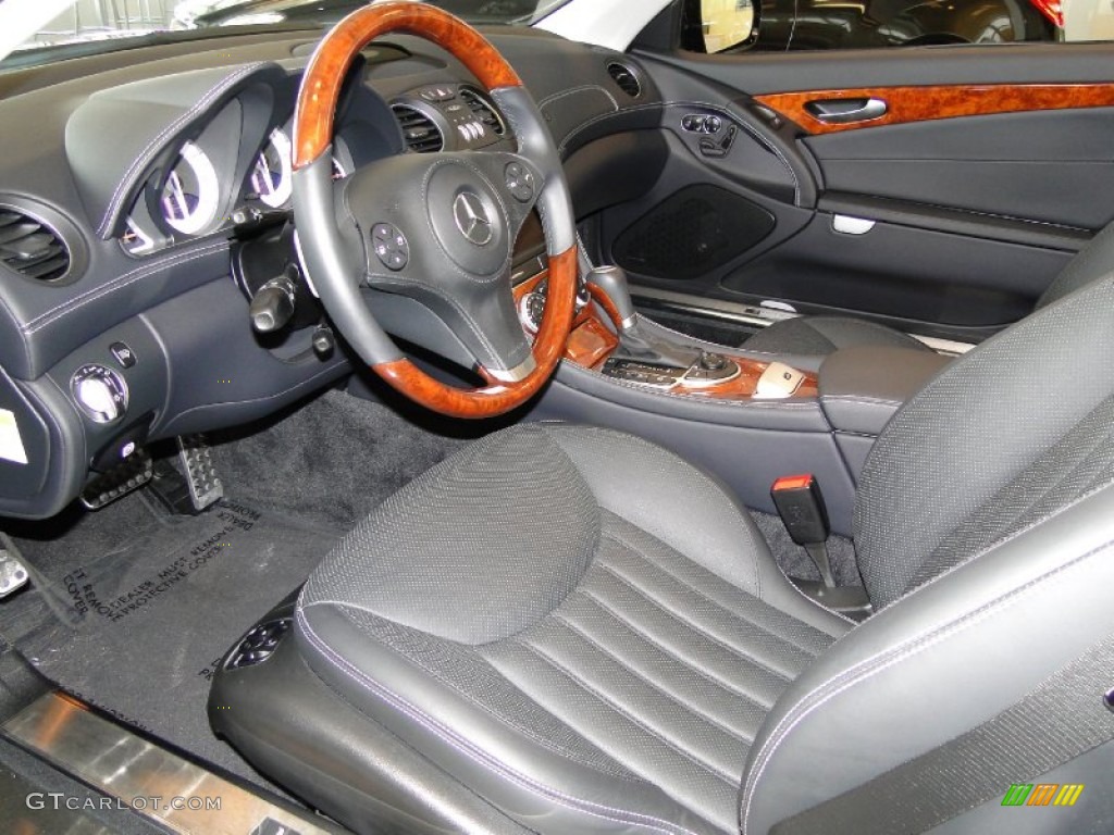 Black Interior 2011 Mercedes-Benz SL 550 Roadster Photo #52929303