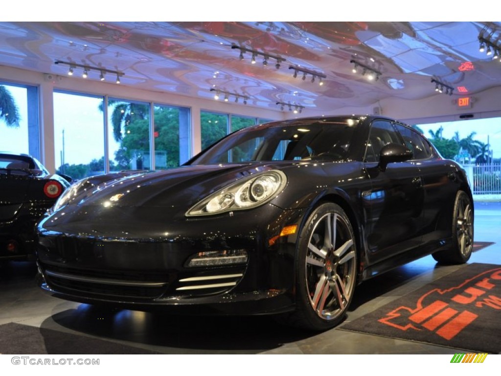 2011 Panamera 4 - Basalt Black Metallic / Black photo #1