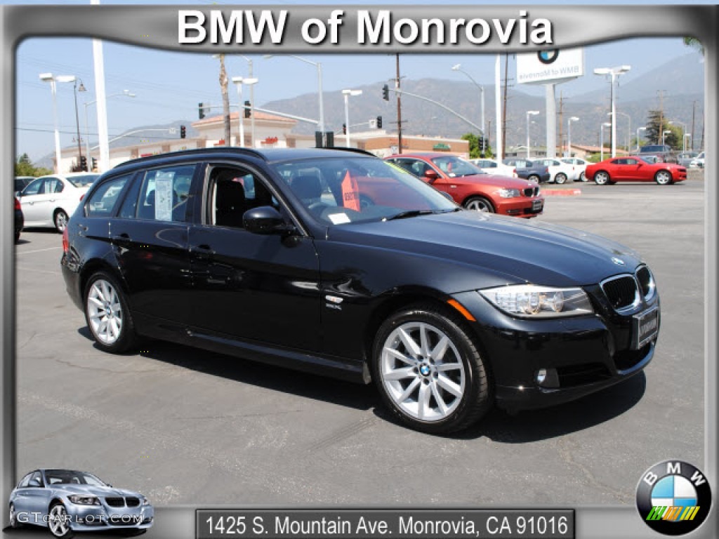 2011 3 Series 328i xDrive Sports Wagon - Black Sapphire Metallic / Black photo #1