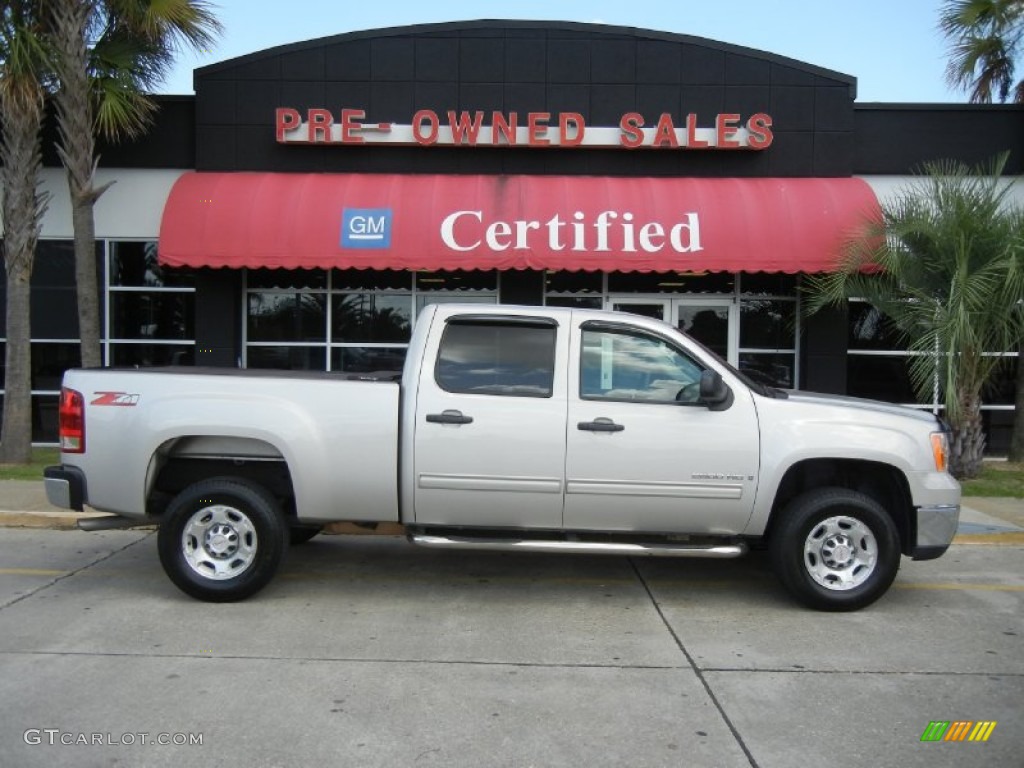 2009 Sierra 2500HD SLE Crew Cab - Silver Birch Metallic / Dark Titanium/Light Titanium photo #1