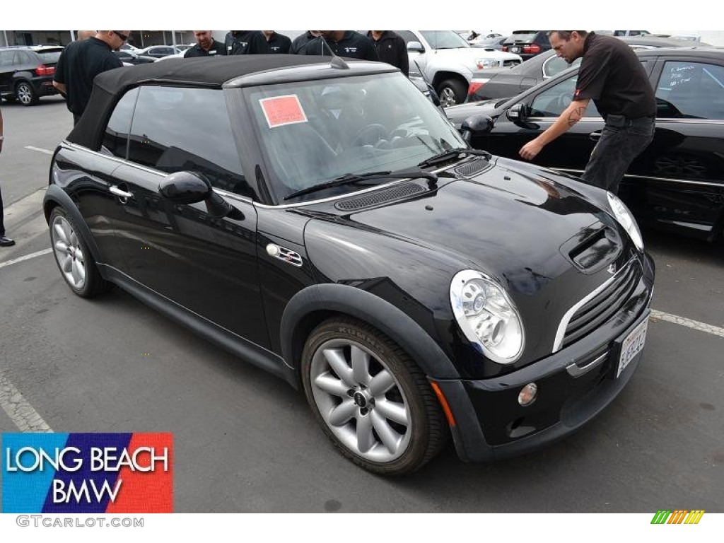 2005 Cooper S Convertible - Jet Black / Panther Black photo #1