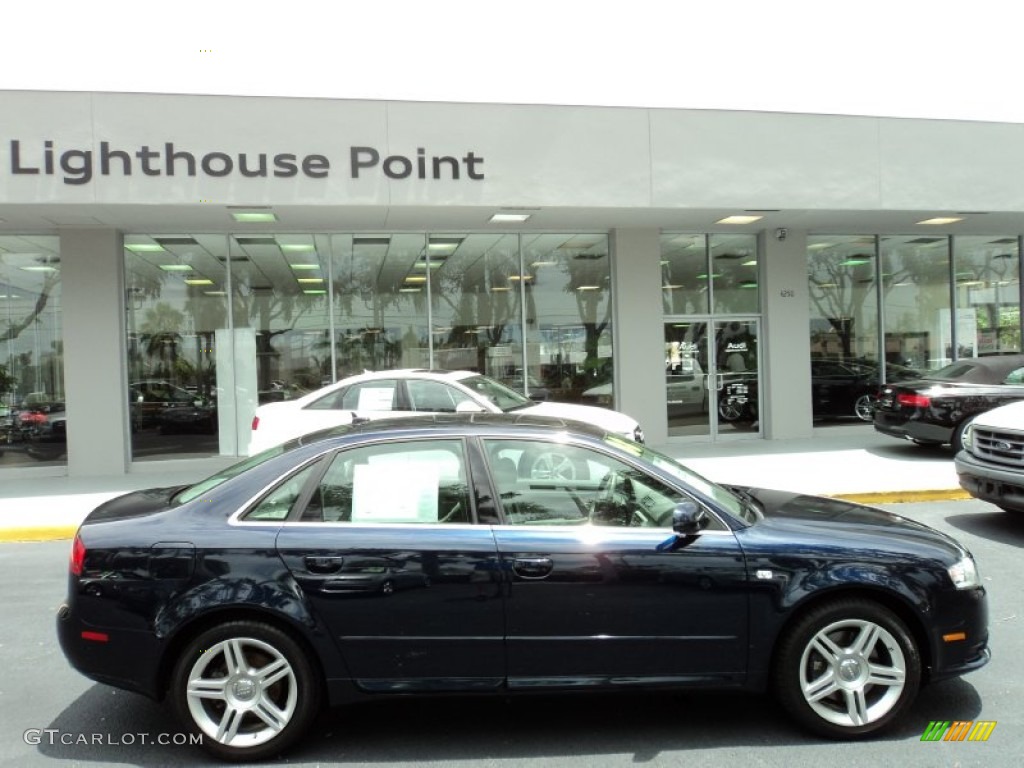 2008 A4 2.0T Sedan - Deep Sea Blue Pearl Effect / Light Gray photo #5