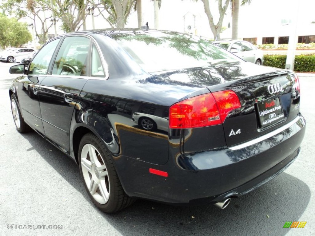 2008 A4 2.0T Sedan - Deep Sea Blue Pearl Effect / Light Gray photo #9