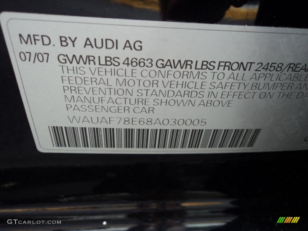 2008 A4 2.0T Sedan - Deep Sea Blue Pearl Effect / Light Gray photo #31