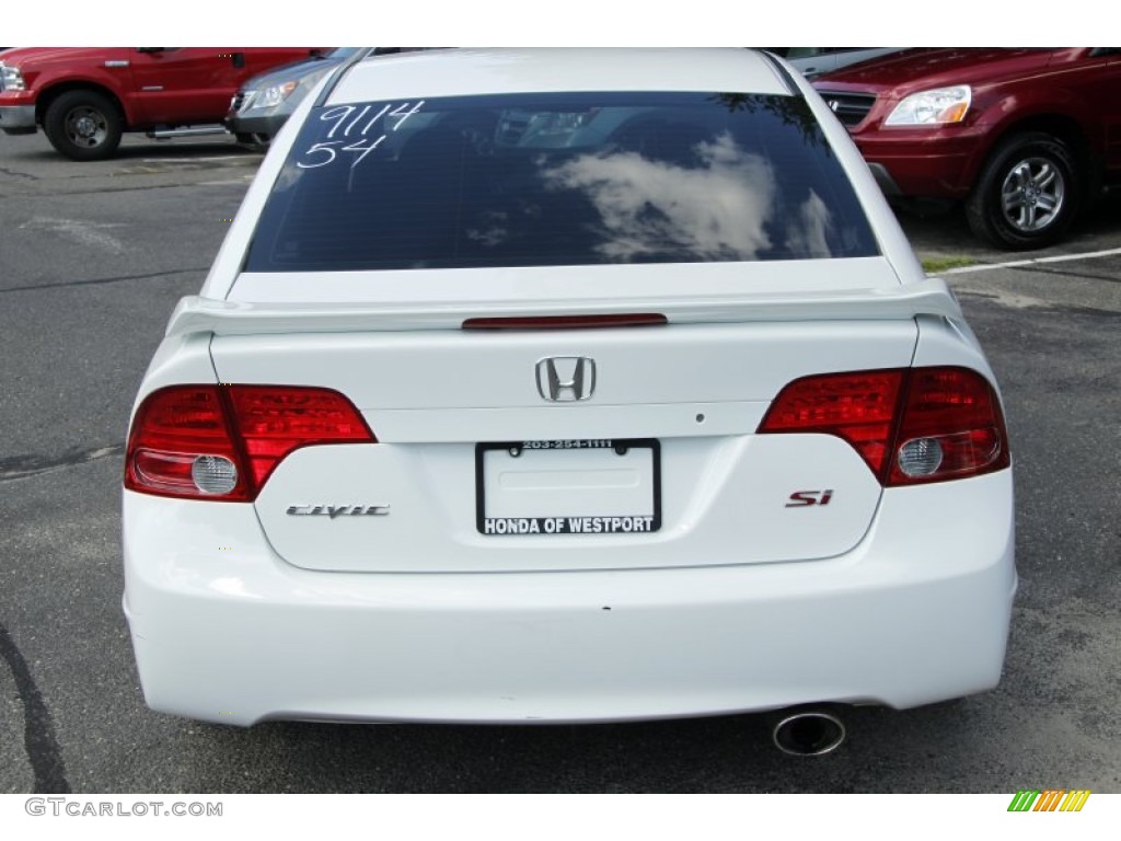 2007 Civic Si Sedan - Taffeta White / Black photo #7