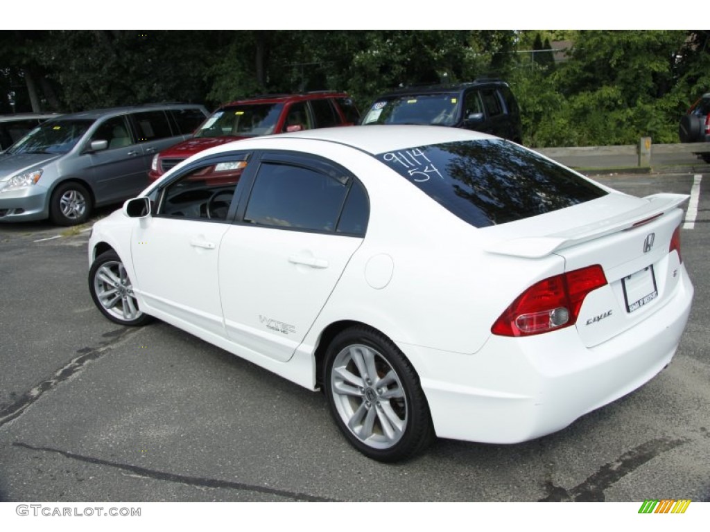 2007 Civic Si Sedan - Taffeta White / Black photo #9