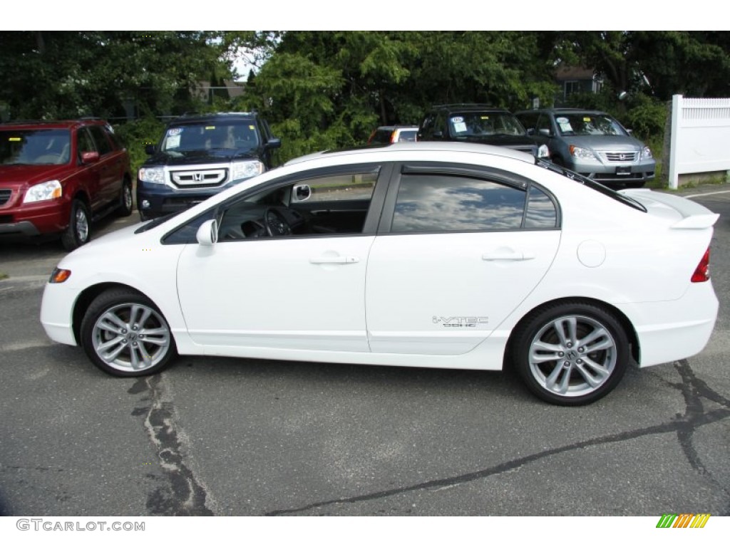 2007 Civic Si Sedan - Taffeta White / Black photo #10