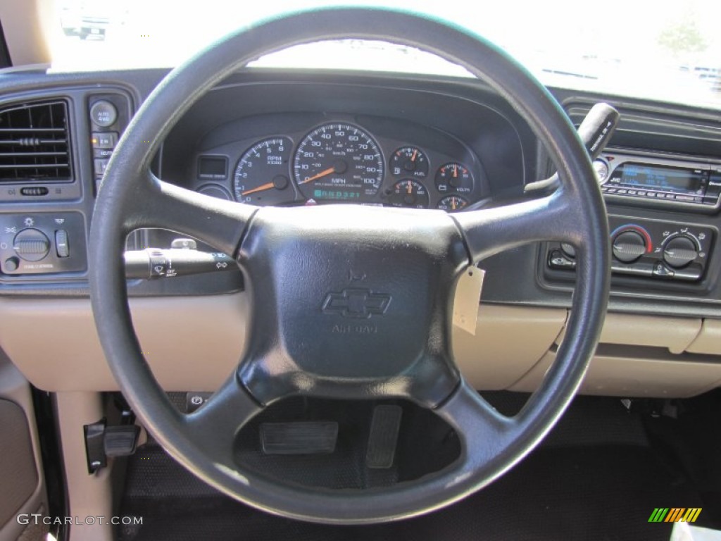 2002 Chevrolet Silverado 1500 LT Extended Cab 4x4 Tan Steering Wheel Photo #52936590