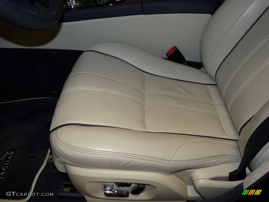 2011 XJ XJL - Indigo Metallic / Parchment/Navy Blue photo #17