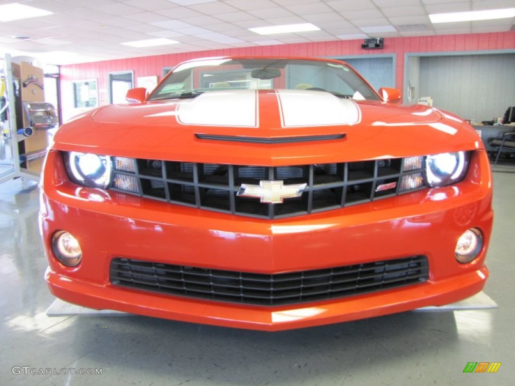 Inferno Orange Metallic 2011 Chevrolet Camaro SS/RS Convertible Exterior Photo #52940314