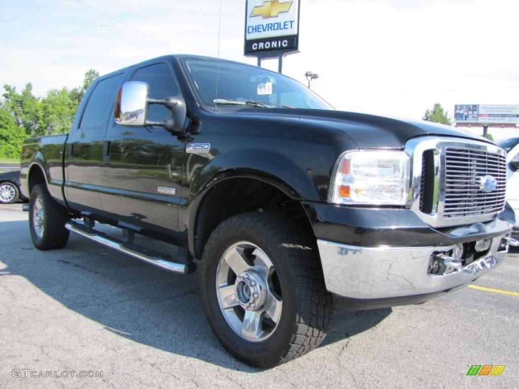 2006 F250 Super Duty Lariat FX4 Off Road Crew Cab 4x4 - Black / Tan photo #1