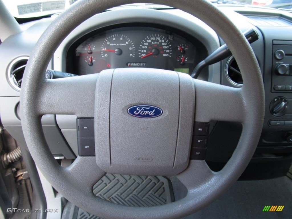 2004 Ford F150 XLT SuperCrew 4x4 Medium/Dark Flint Steering Wheel Photo #52940934