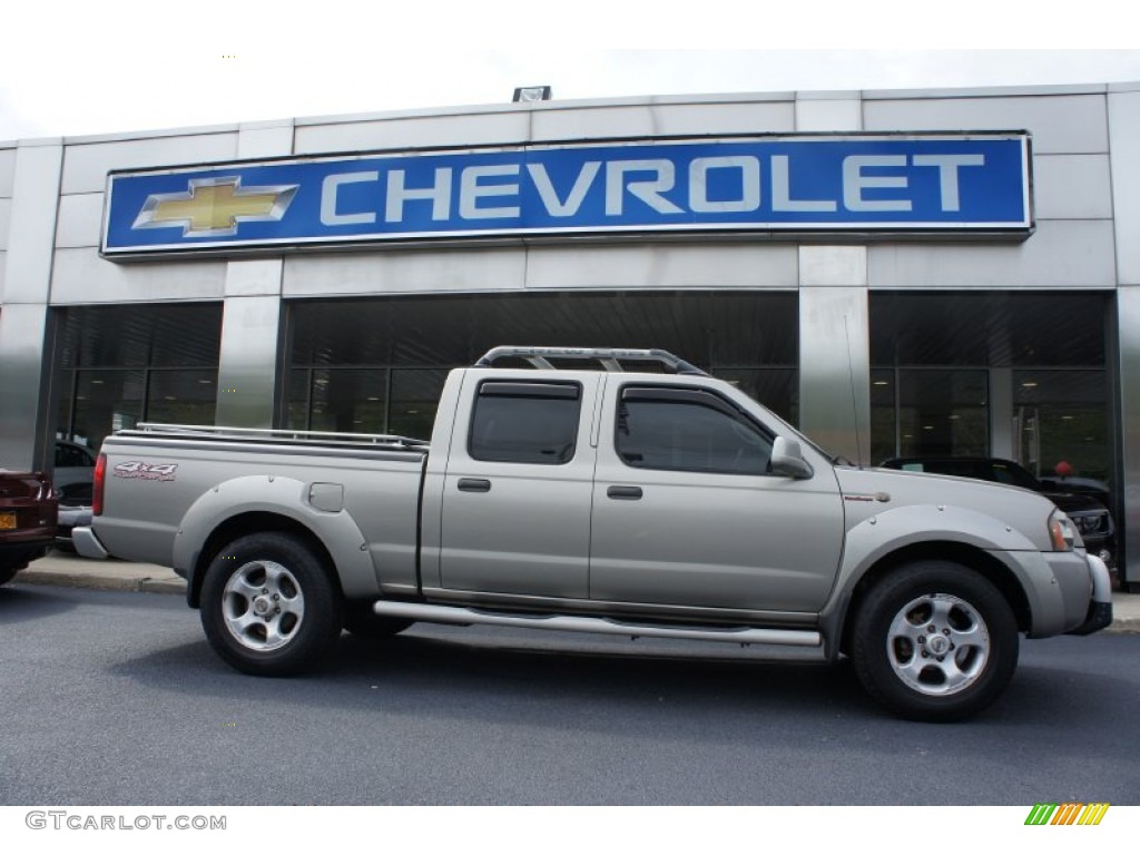 2003 Frontier SC V6 Crew Cab 4x4 - Granite Metallic / Black photo #1