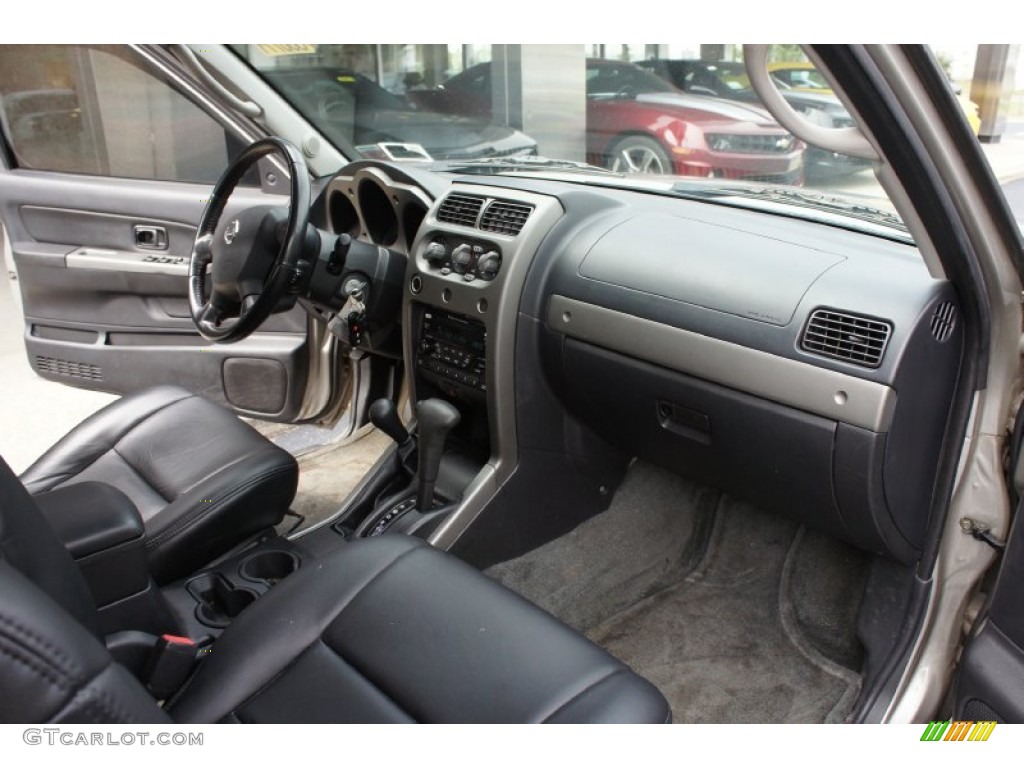 Black Interior 2003 Nissan Frontier SC V6 Crew Cab 4x4 Photo #52942062