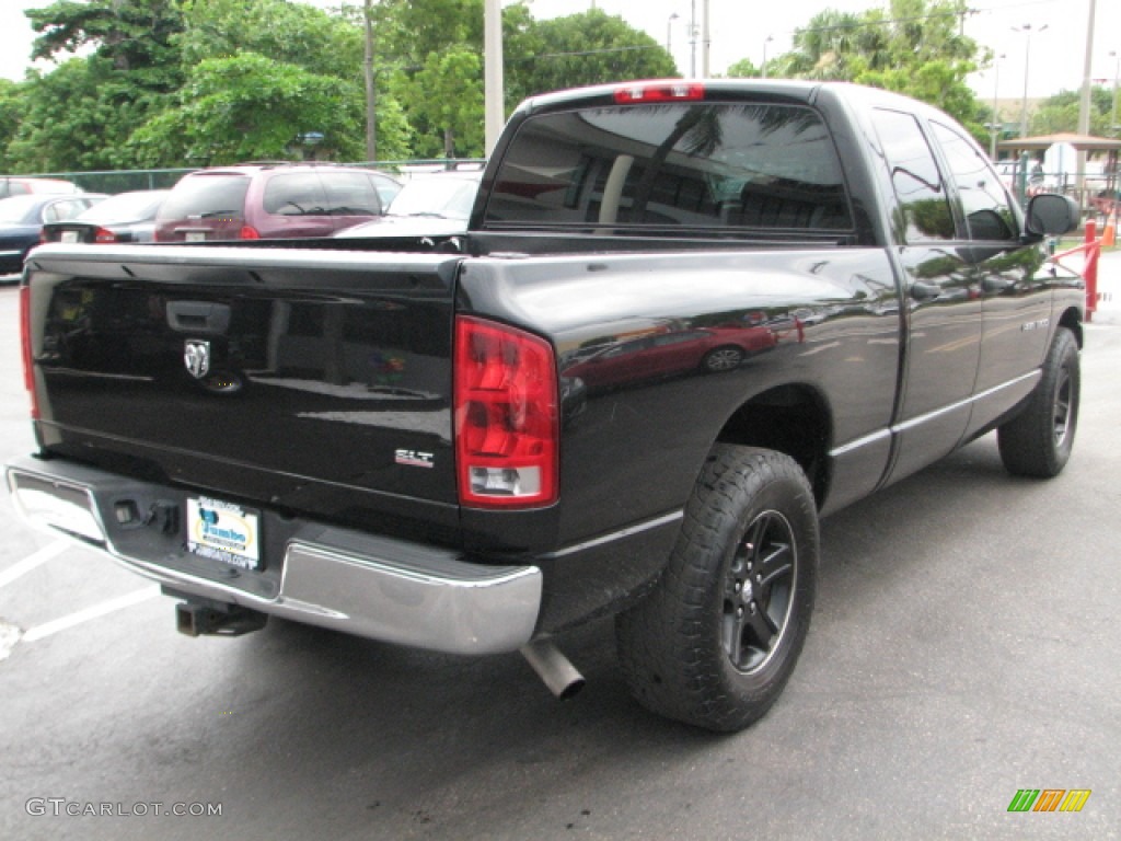 2006 Ram 1500 SLT Quad Cab - Brilliant Black Crystal Pearl / Medium Slate Gray photo #8