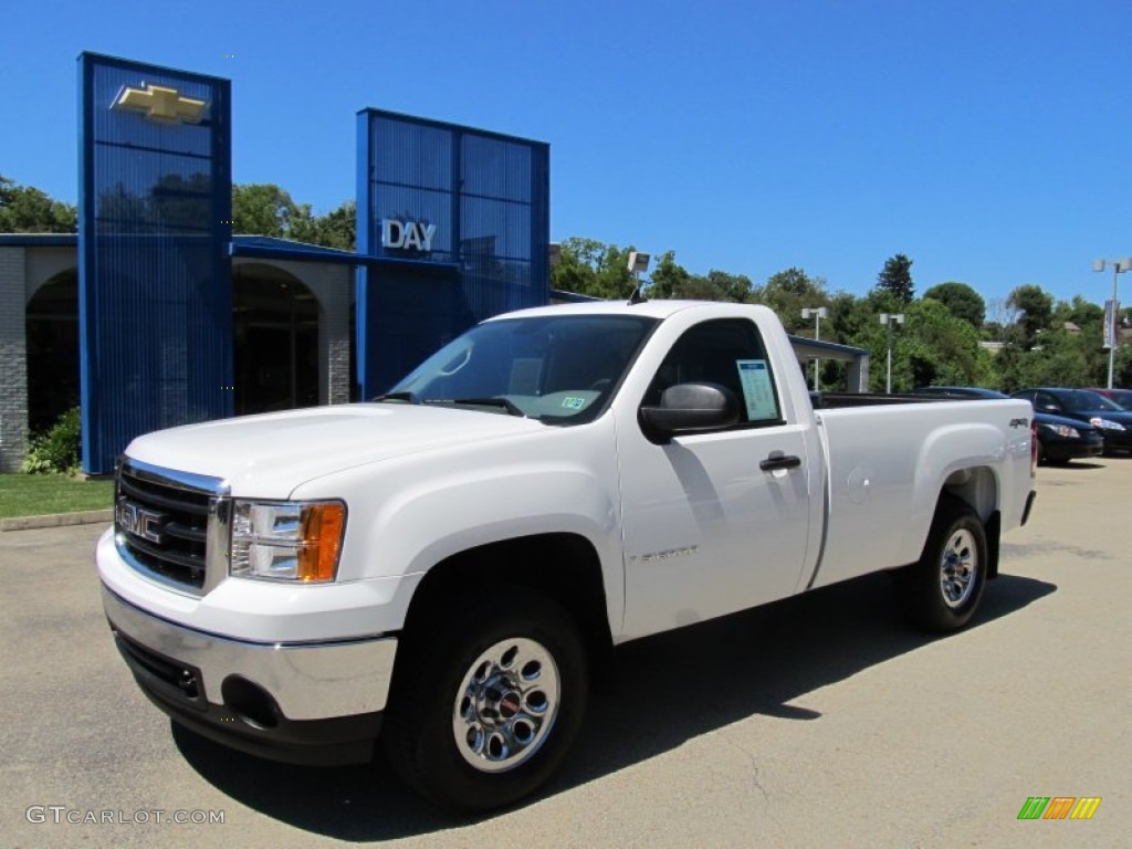 2008 Sierra 1500 Regular Cab 4x4 - Summit White / Dark Titanium photo #1