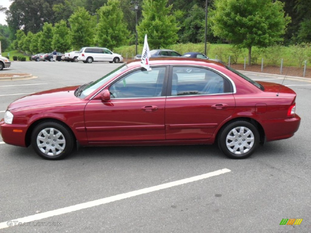 2006 Optima LX - Radiant Red / Gray photo #2