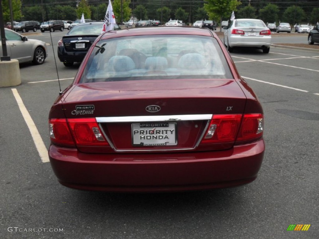 2006 Optima LX - Radiant Red / Gray photo #4