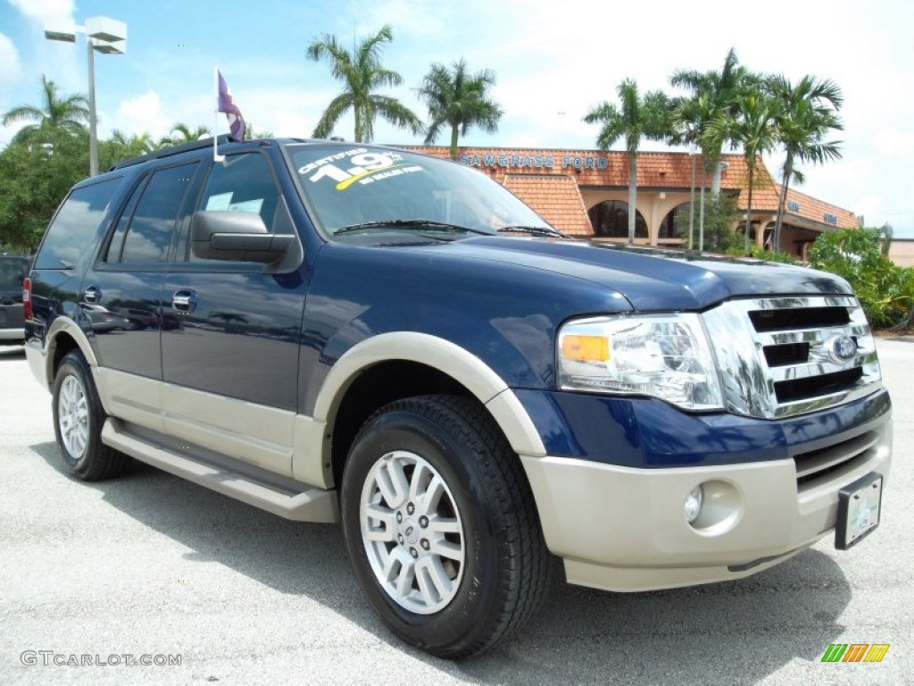 2010 Expedition Eddie Bauer - Dark Blue Pearl Metallic / Charcoal Black/Camel photo #1