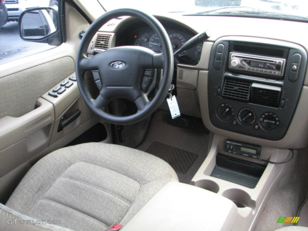 2002 Explorer XLS - Aspen Green Metallic / Medium Parchment photo #10