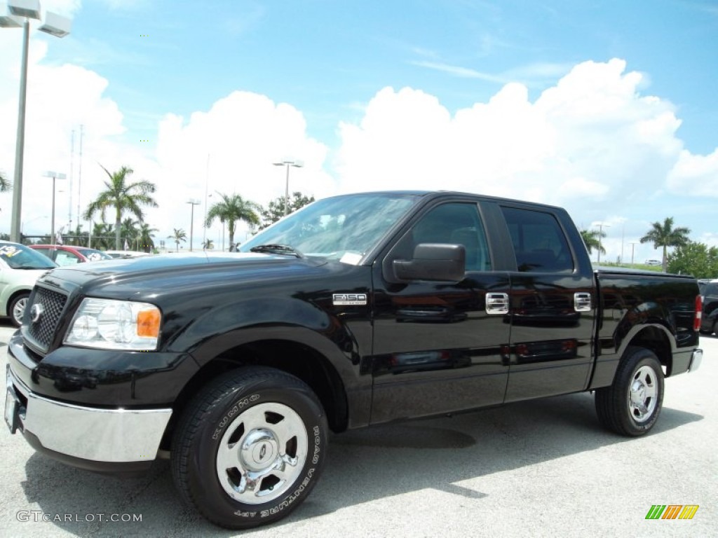 2006 F150 XLT SuperCrew - Black / Medium/Dark Flint photo #13