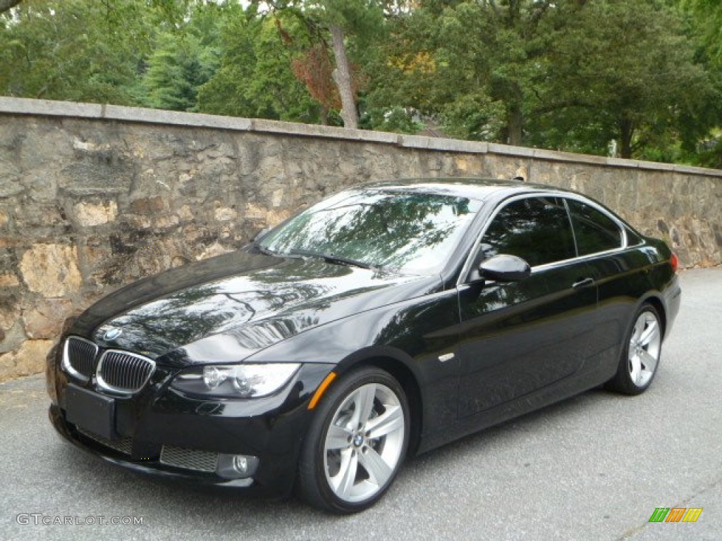 2008 3 Series 335i Coupe - Jet Black / Gray photo #2