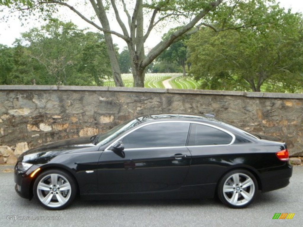 2008 3 Series 335i Coupe - Jet Black / Gray photo #5