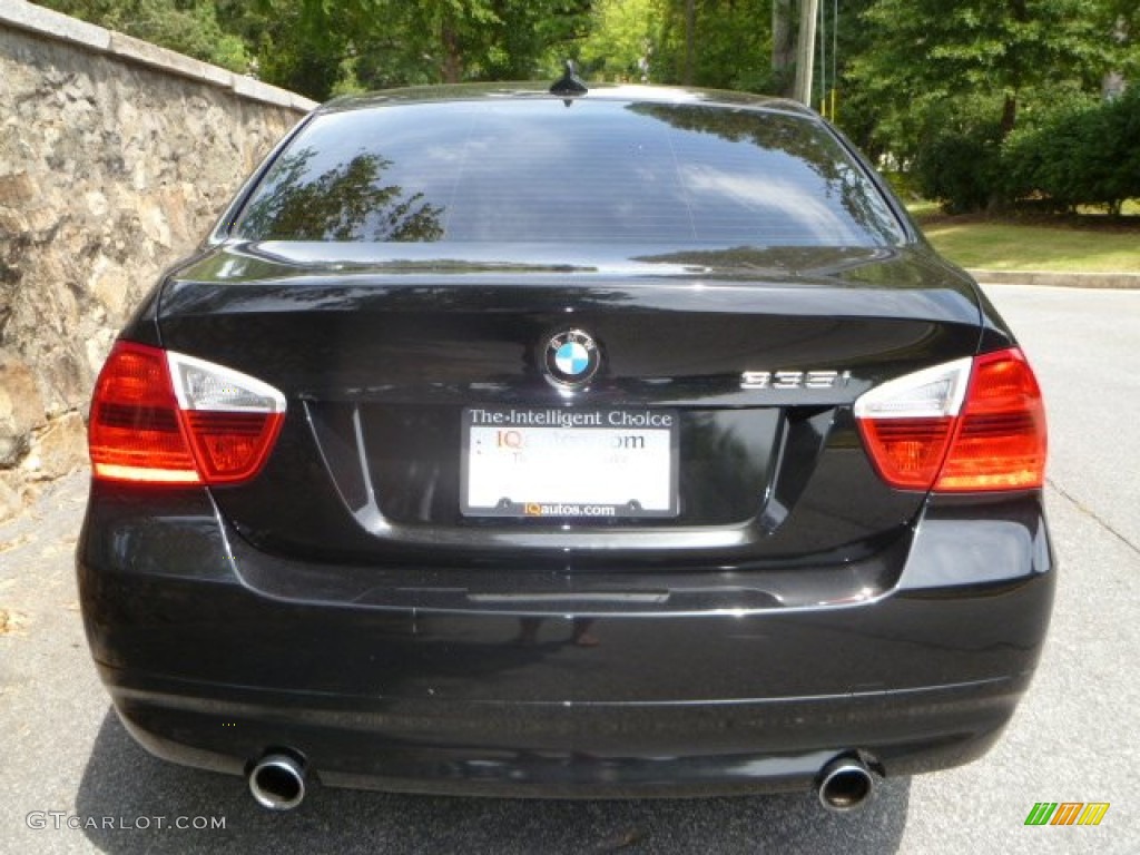 2008 3 Series 335i Sedan - Black Sapphire Metallic / Black photo #6