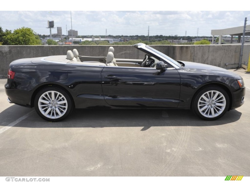 Brilliant Black 2012 Audi A5 2.0T quattro Cabriolet Exterior Photo #52947882