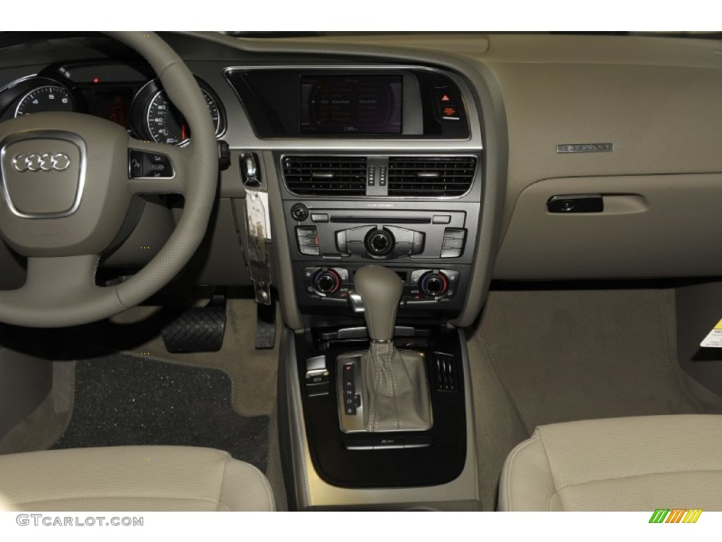 2012 Audi A5 2.0T quattro Cabriolet Cardamom Beige Dashboard Photo #52948146