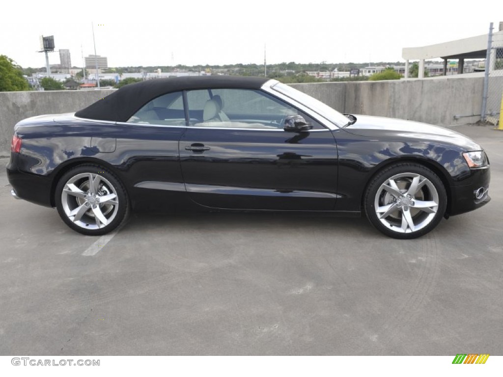 2012 A5 2.0T Cabriolet - Brilliant Black / Cardamom Beige photo #8